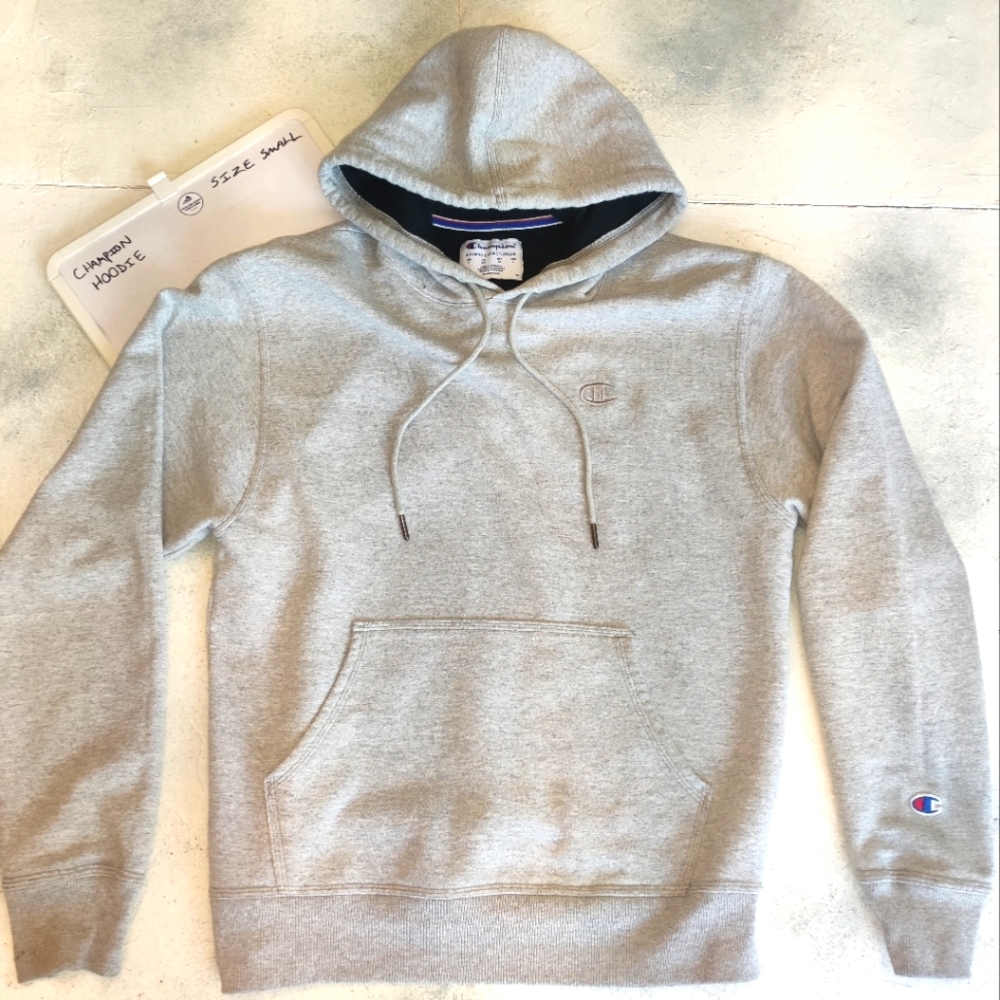 Grey Champion Hoodie size Small